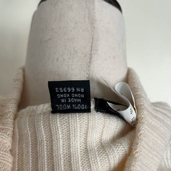 Vintage 80s 90s HEAD Sportswear Ski Sweater Ivory Soft 100% Wool Women's Size M - Picture 5 of 6